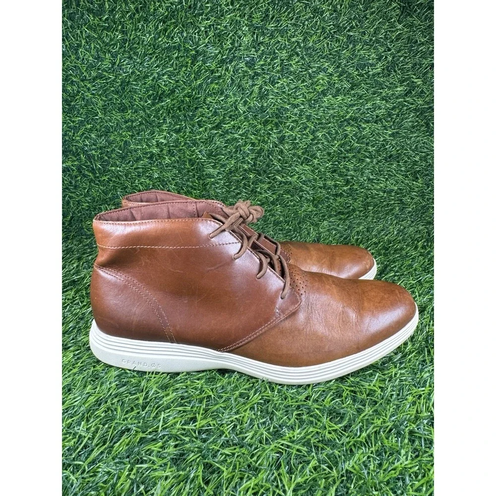 Cole Haan Mens Tour Chukka Boots Brown Leather Grand OS C29589 Size 10.5 M Shoes